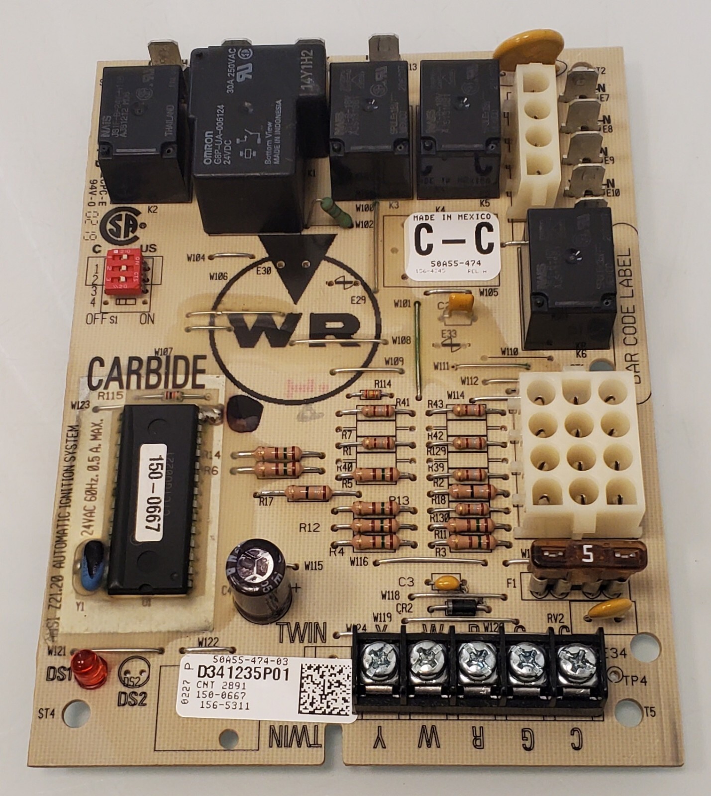 50A55-474-03 D341235P01 CNT2891 150-0667 156-5311 control board Trane Furnace