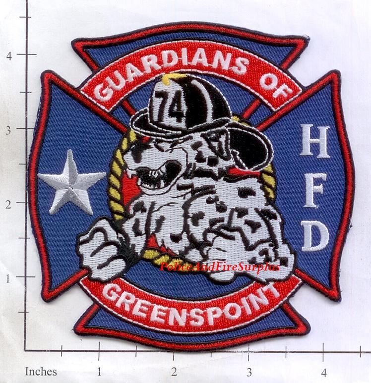 Texas - Houston Station 74 TX Fire Dept Patch - Guardians of Greenspoint