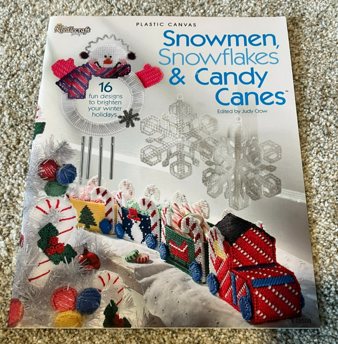 SNOWMEN, SNOWFLAKES, & CANDY CANES- NEEDLECRAFT SHOP PLASTIC CANVAS PATTERN