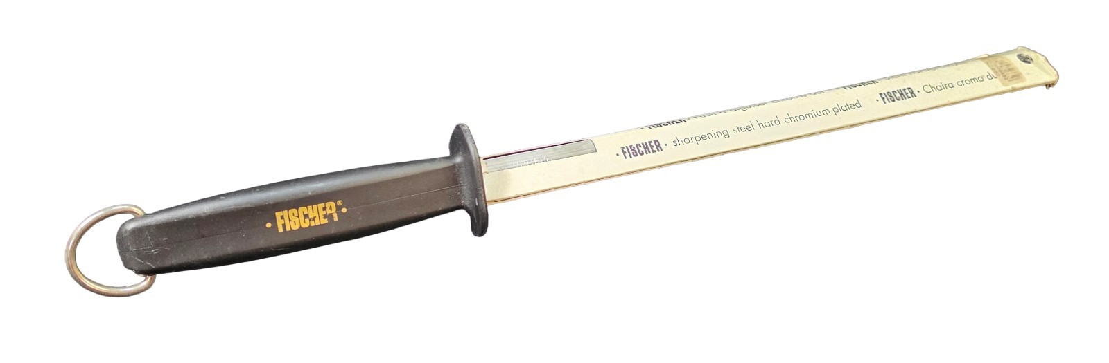 FISCHER Sharpening Steel Honing Rod 12" Butcher Knife Sharpener France Vintage
