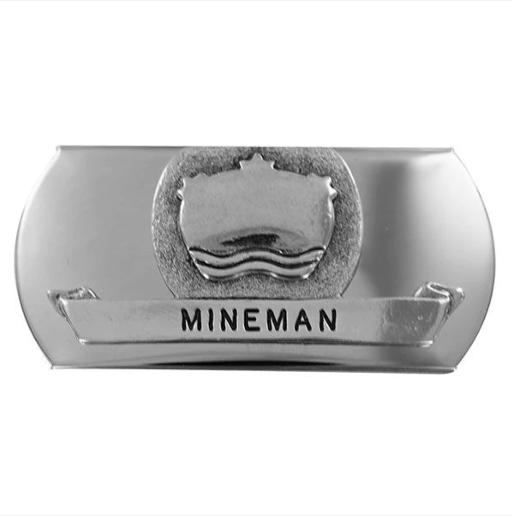 GENUINE U.S. NAVY ENLISTED SPECIALTY BELT BUCKLE: MINEMAN: MN