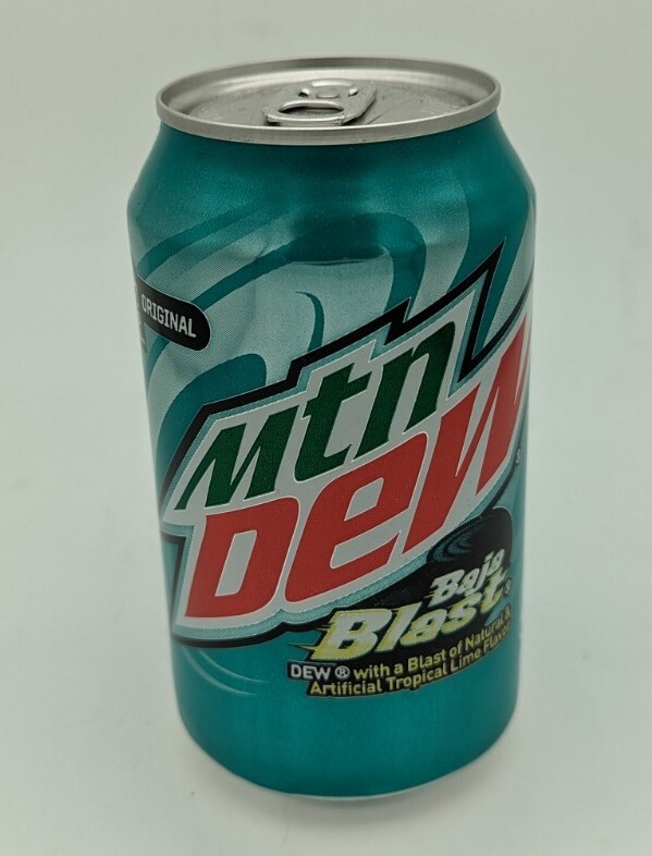 2020 Mountain Dew BAJA BLAST TACO BELL Full Unopened 12oz Can - Rare