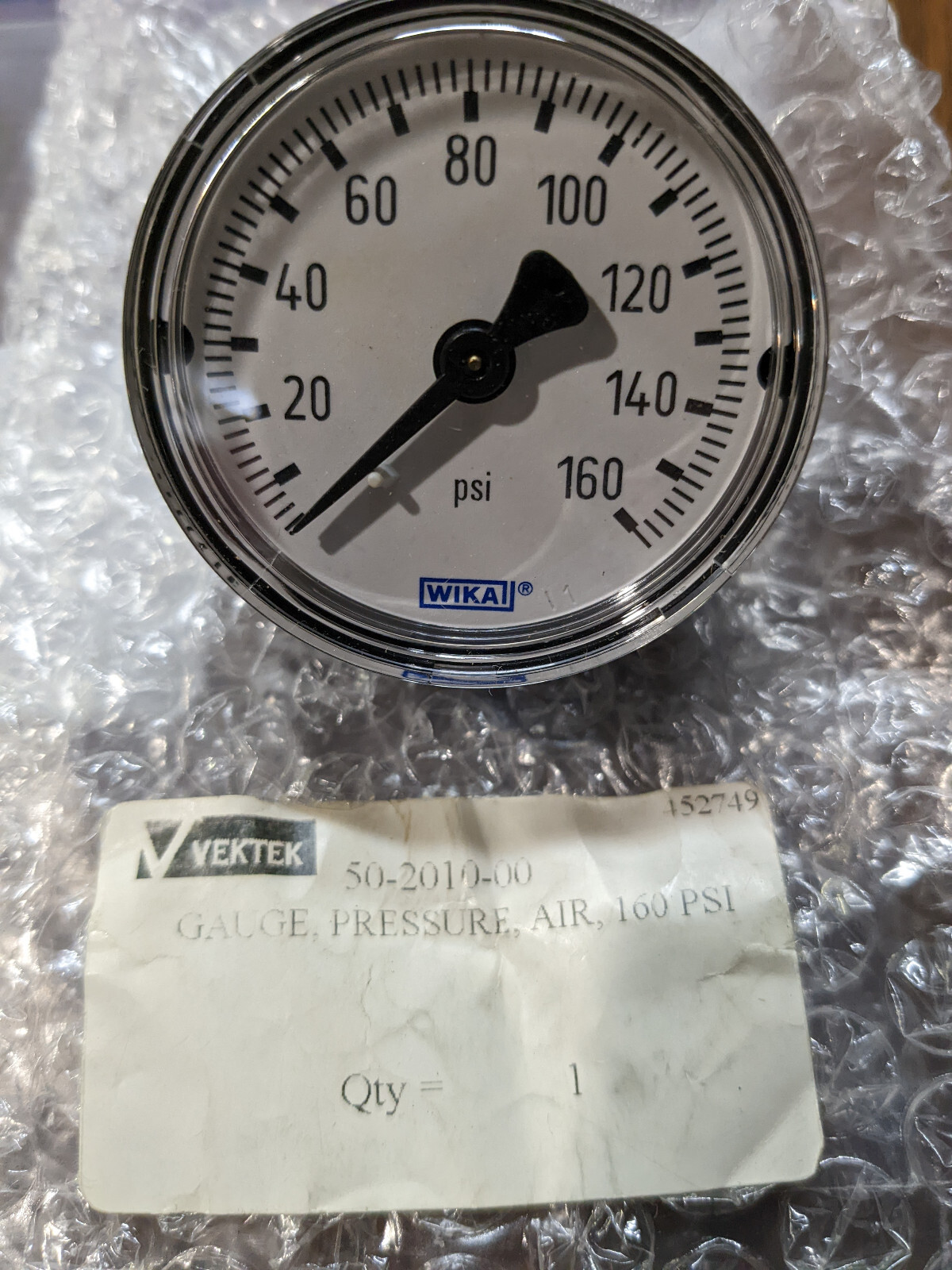New Wika Vektek 50-2010-00 Gauge, Pressure, 160 psi