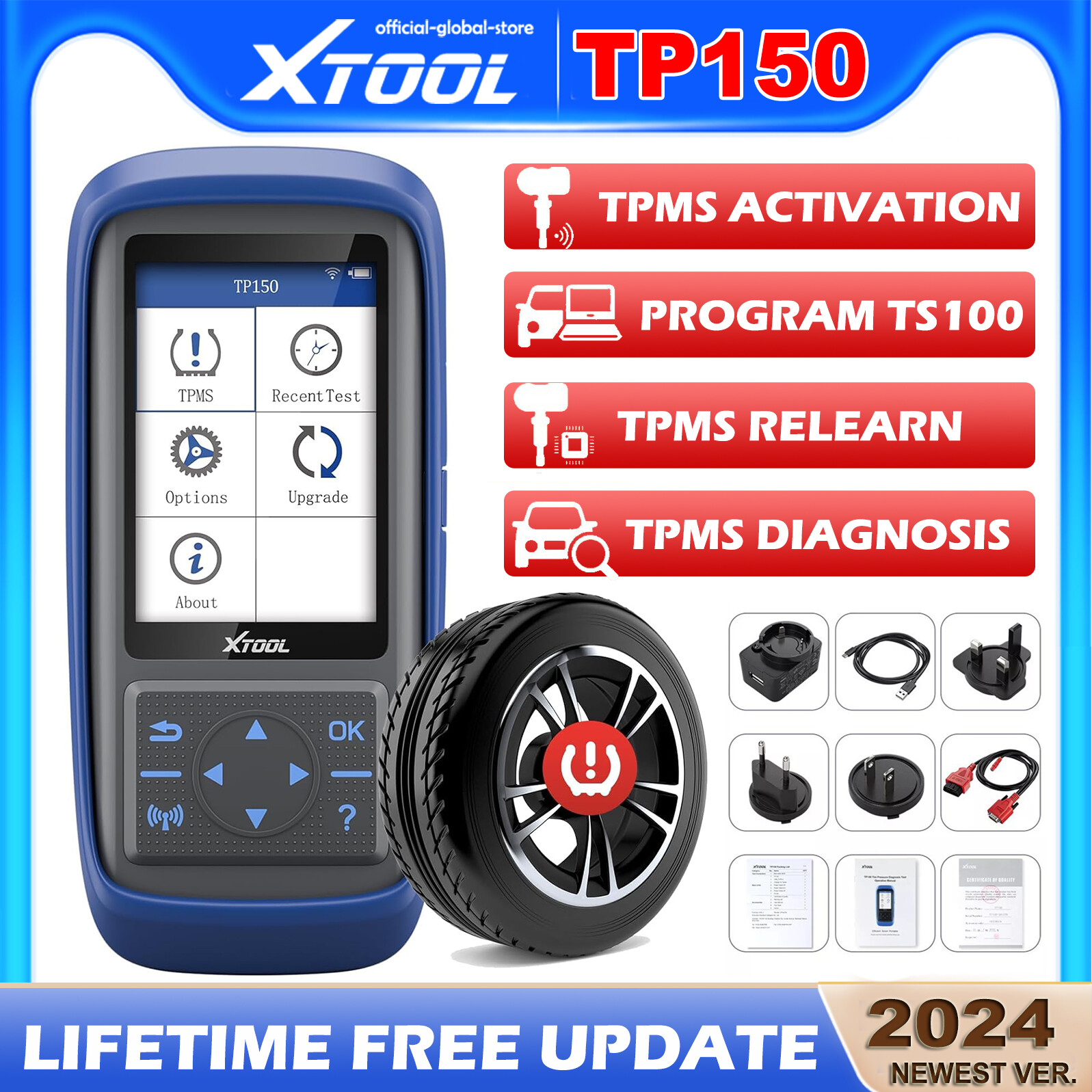 USED XTOOL TP150 Tire Sensor Programmer TPMS Relearn Activate Diagnostic Tool