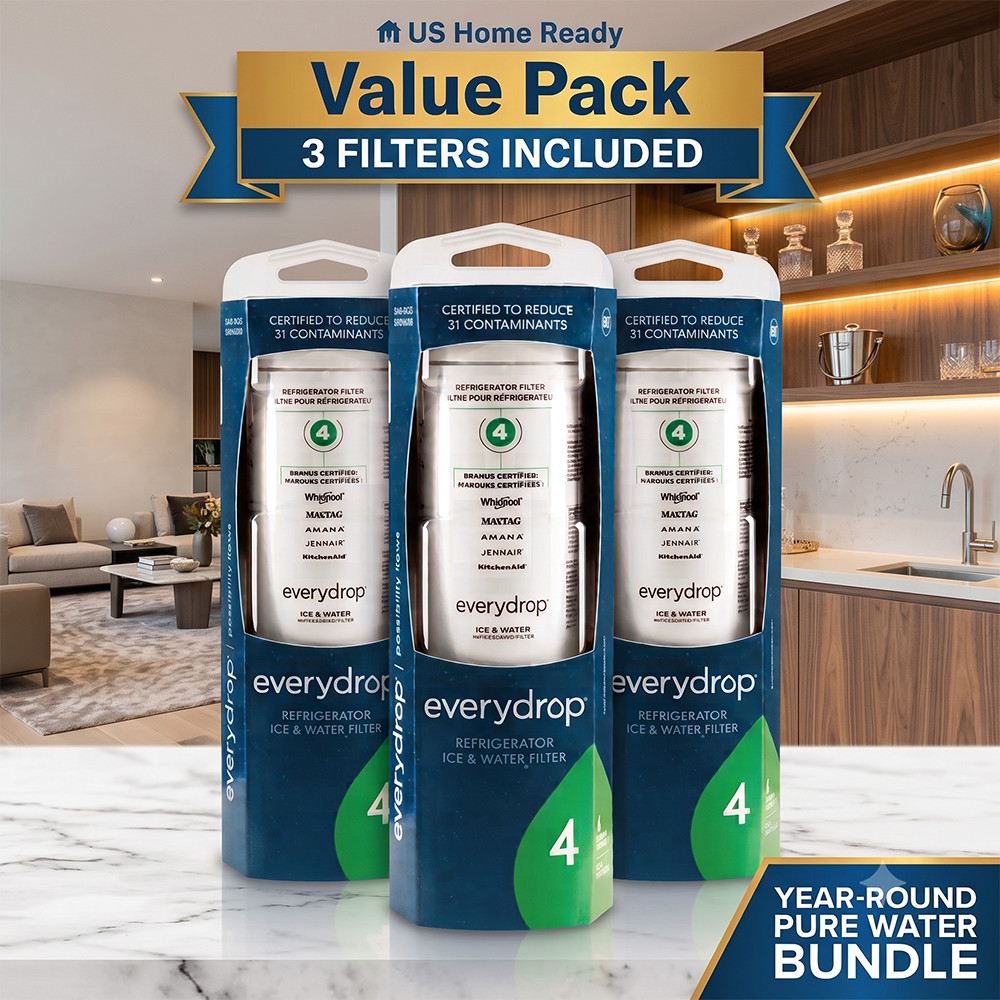 New3 Pack Refrigerator Cartridge Ice & Water Filter 4 ED²R4RX²D1 Replacement US