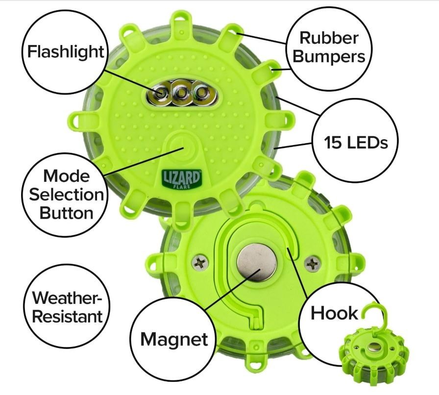 LIZARD FLARE Roadside Emergency Safety Disc Light