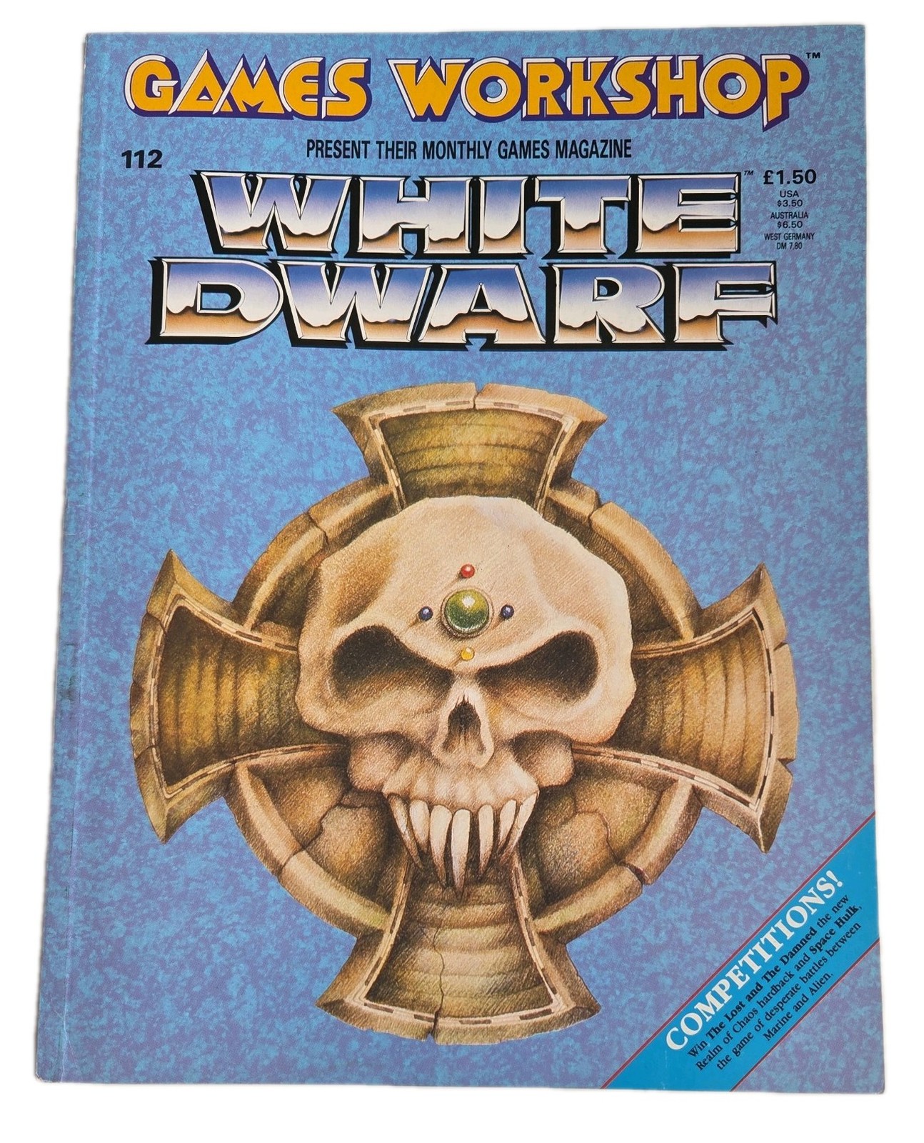 White Dwarf 112 Games Workshop Data Cards Uncut - April 1989