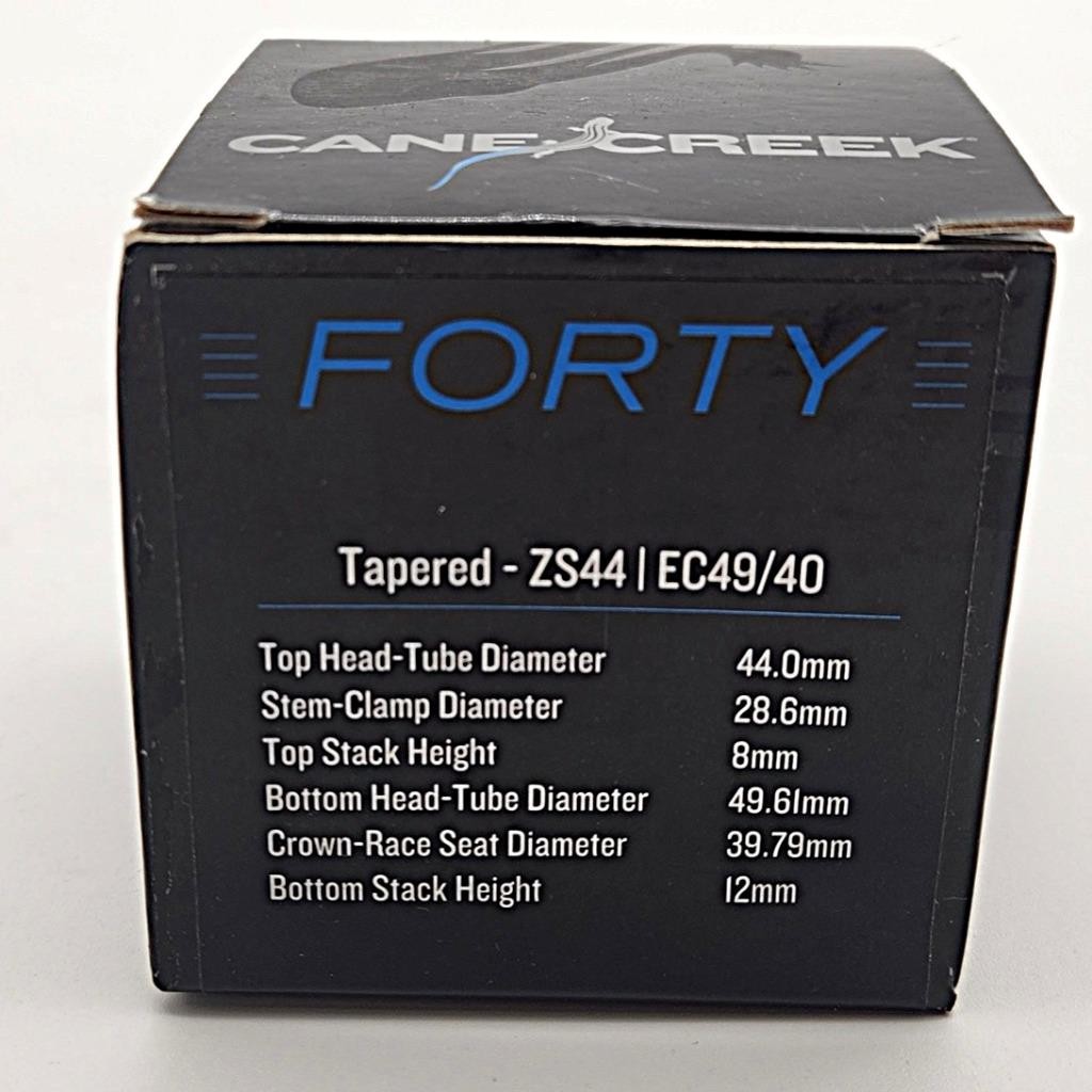 Cane Creek Forty Tapered Headset Black ZS44/EC49/40 fits 1.5" Tapered Steerer