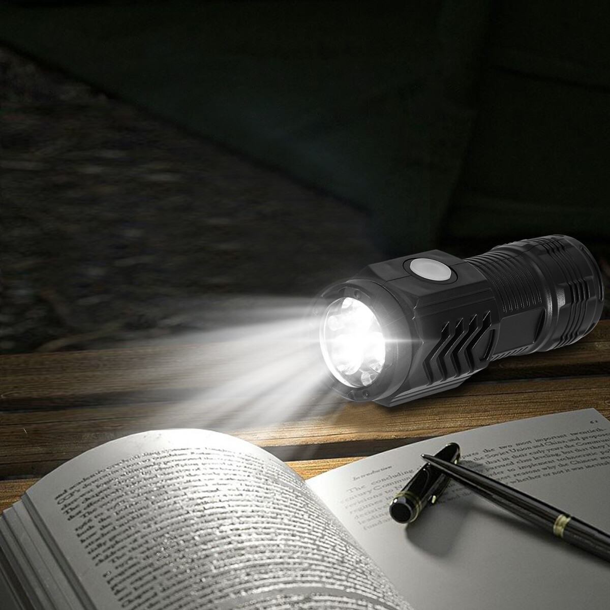 Mini Rechargeable LED Flashlight Tactical Lamp Super Bright Torch Light USB NEW