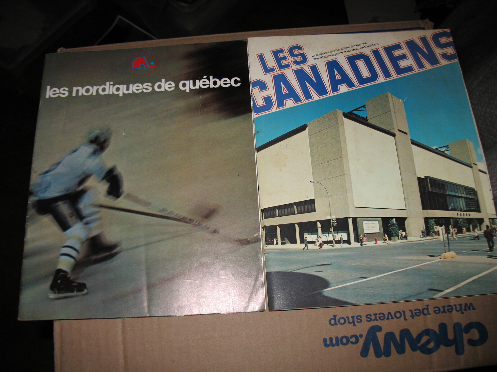 Lot of (2) 1977-78 French Hockey Programs  Quebec Nordiques & Montreal Canadians