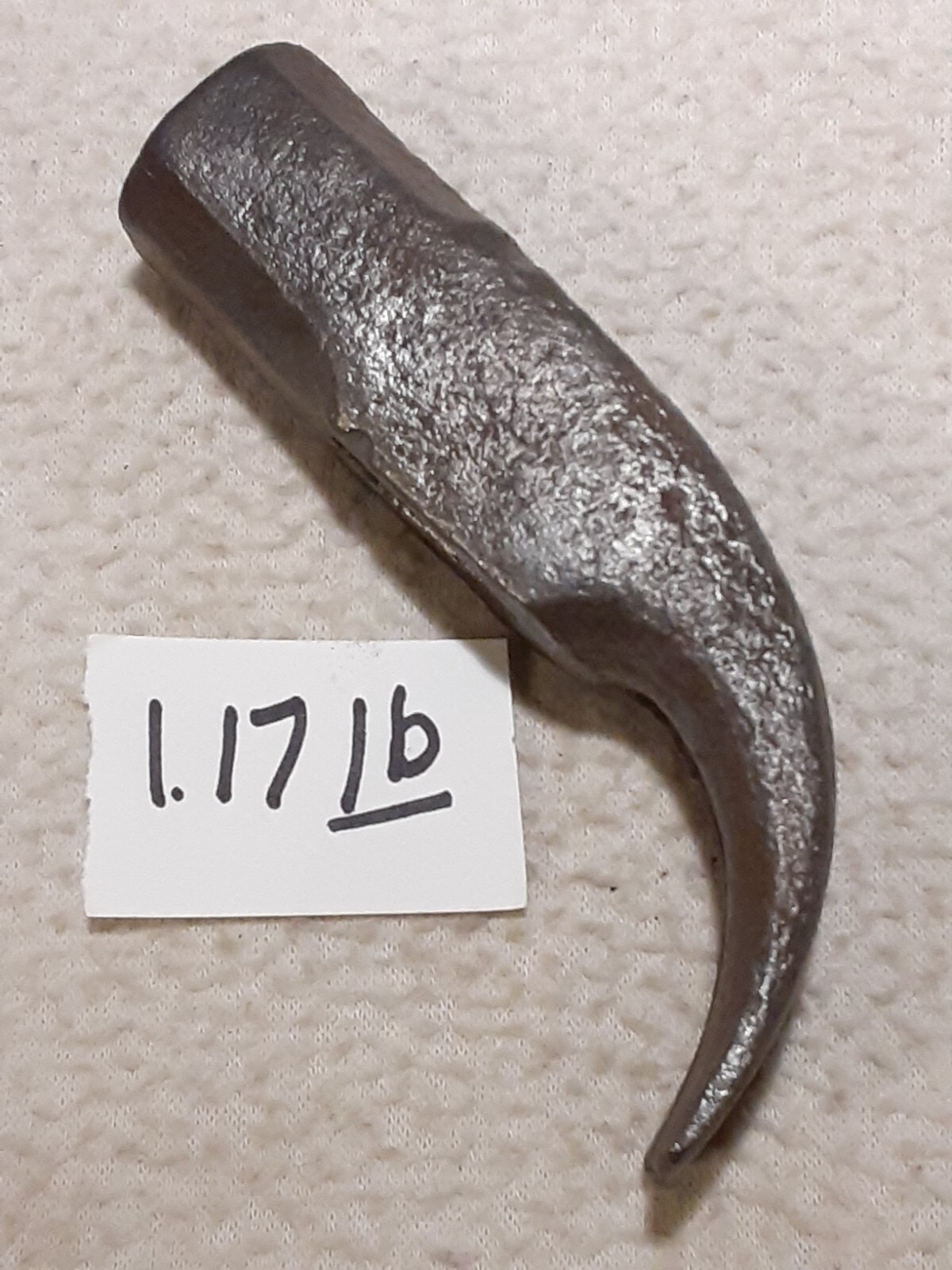 Old Time Heavy Flooring Claw Hammer Head 1.17 Lbs Rare Larger Size Claw Hammer