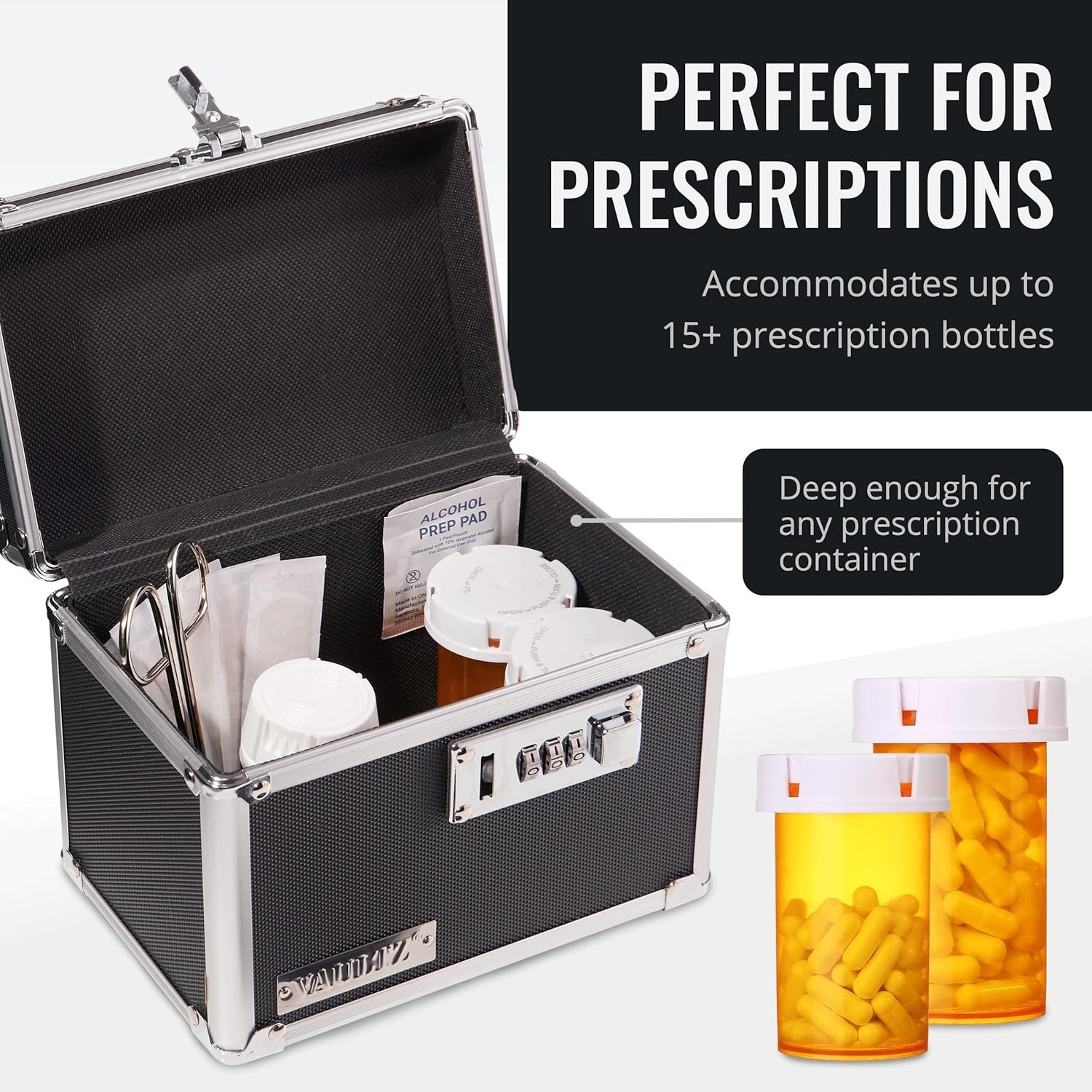 Combination Security Lock Box for Documents and Valuables - Durable & Portable