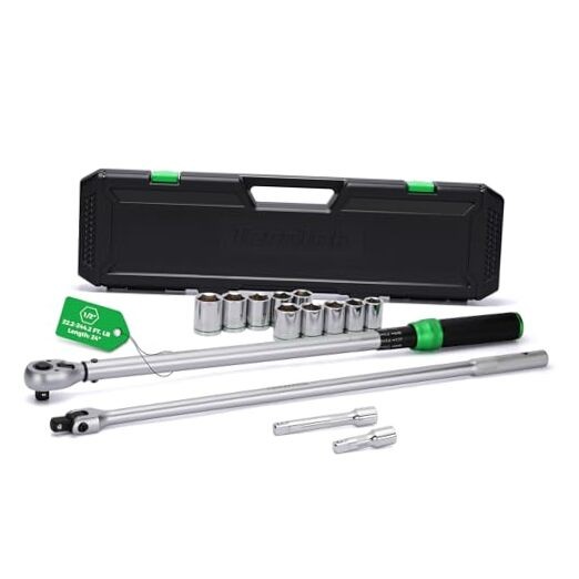 14PCS 1/2 Inch Drive Torque Wrench Tool Set, Tire Change Kit, 22.2-244.2FT.