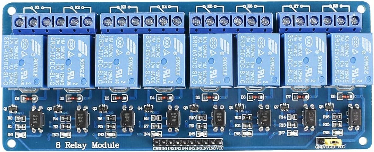High-Current 8-Channel Relay Shield - Perfect for Arduino, Raspberry Pi Projects