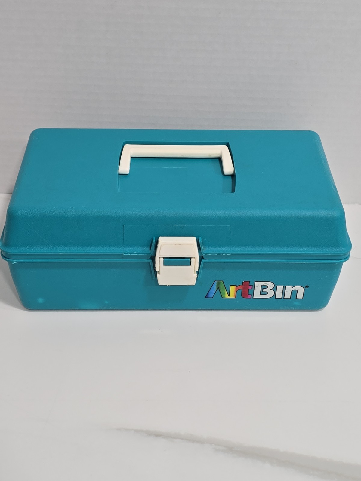 🔥 VTG ART BIN Model 8199 by Vlchek Tool Box Storage 1 Foldout Trays Teal Green