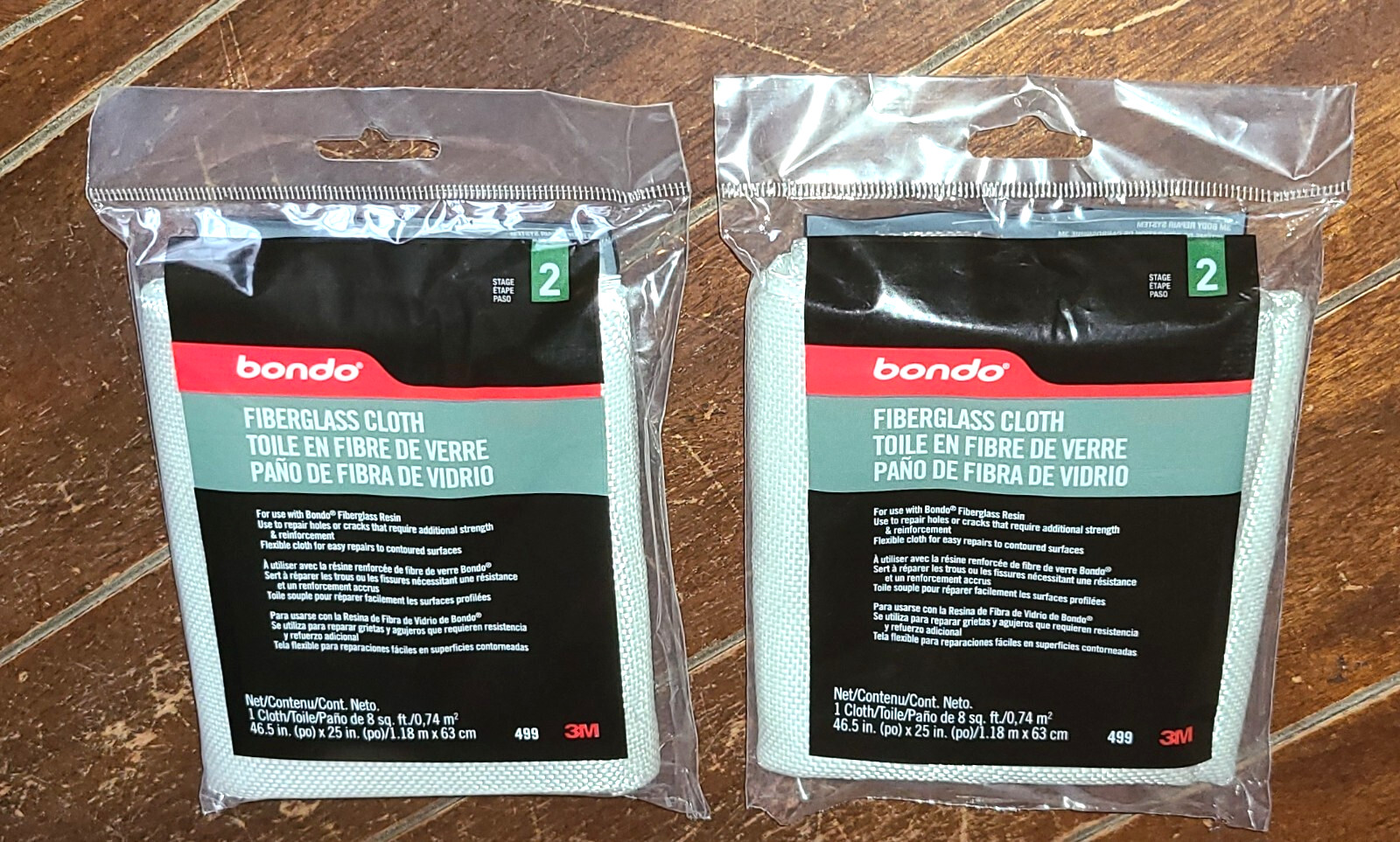 Lot of 2 Bondo Fiberglass Clothes for Fiberglass Resin (46.5" x 25" Each) #499