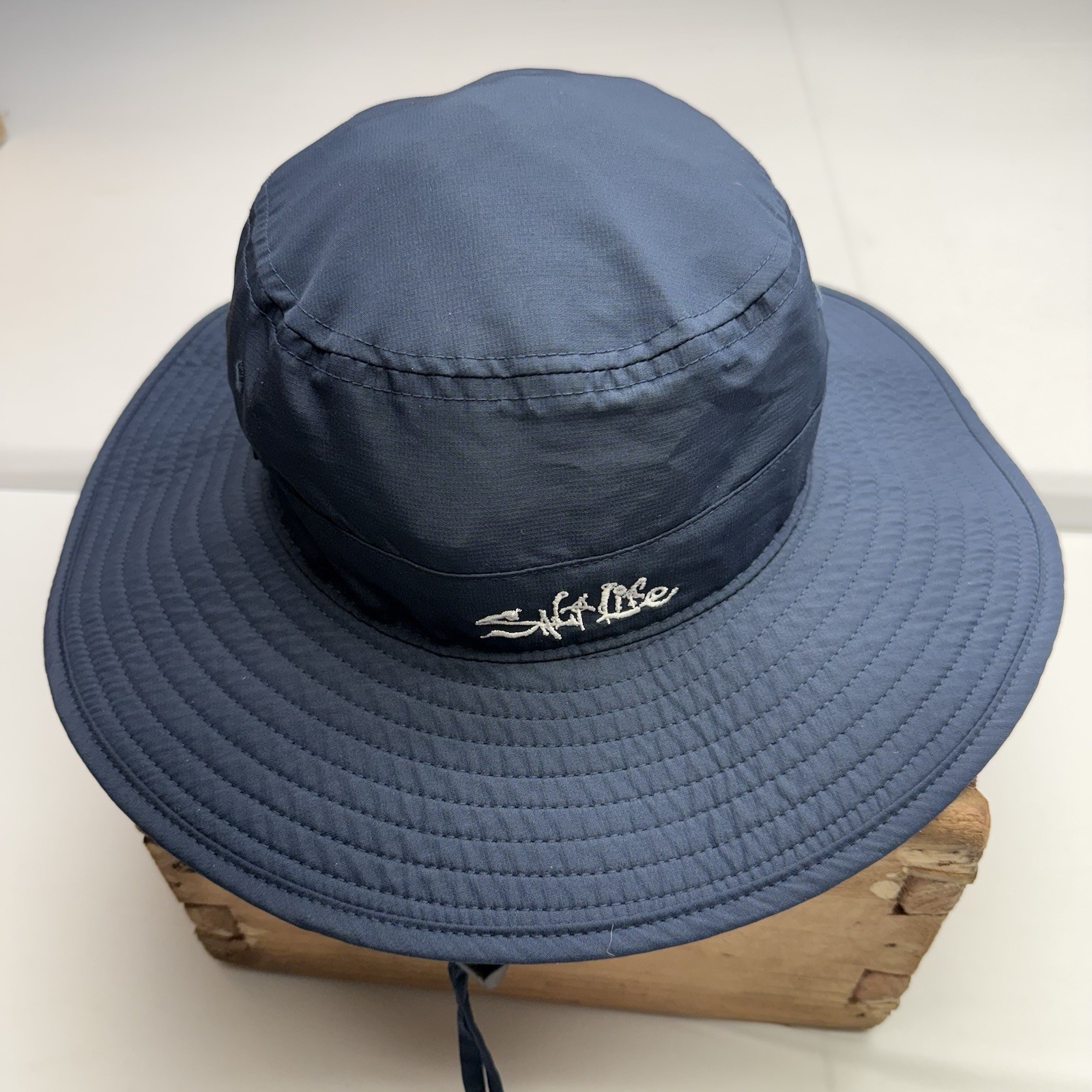 Salt Life Sandbar Boonie Hat Blue UV30 Quick Dry Mesh Fishing Beach Bucket Strap