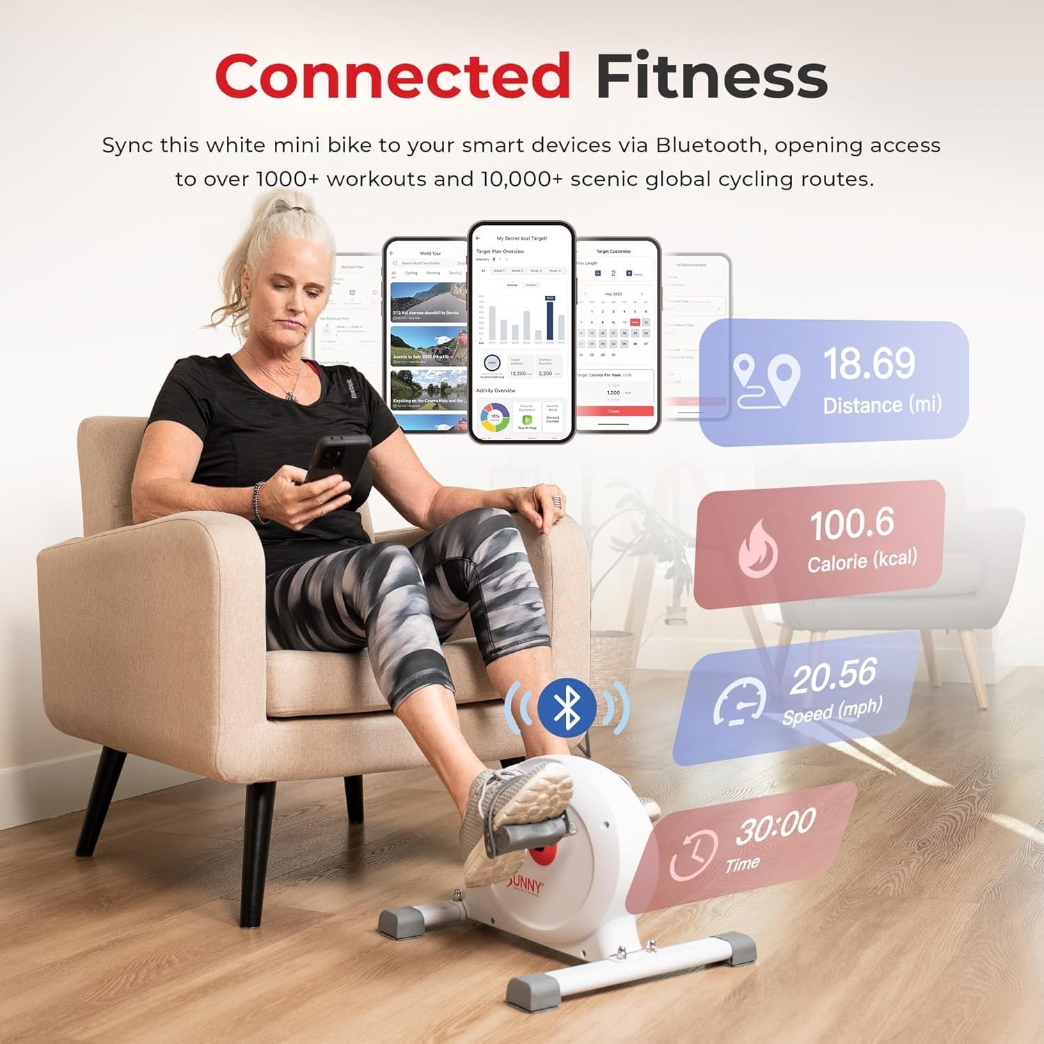 2-in-1 Arm/Leg Exerciser, Quiet Stepless Resistance