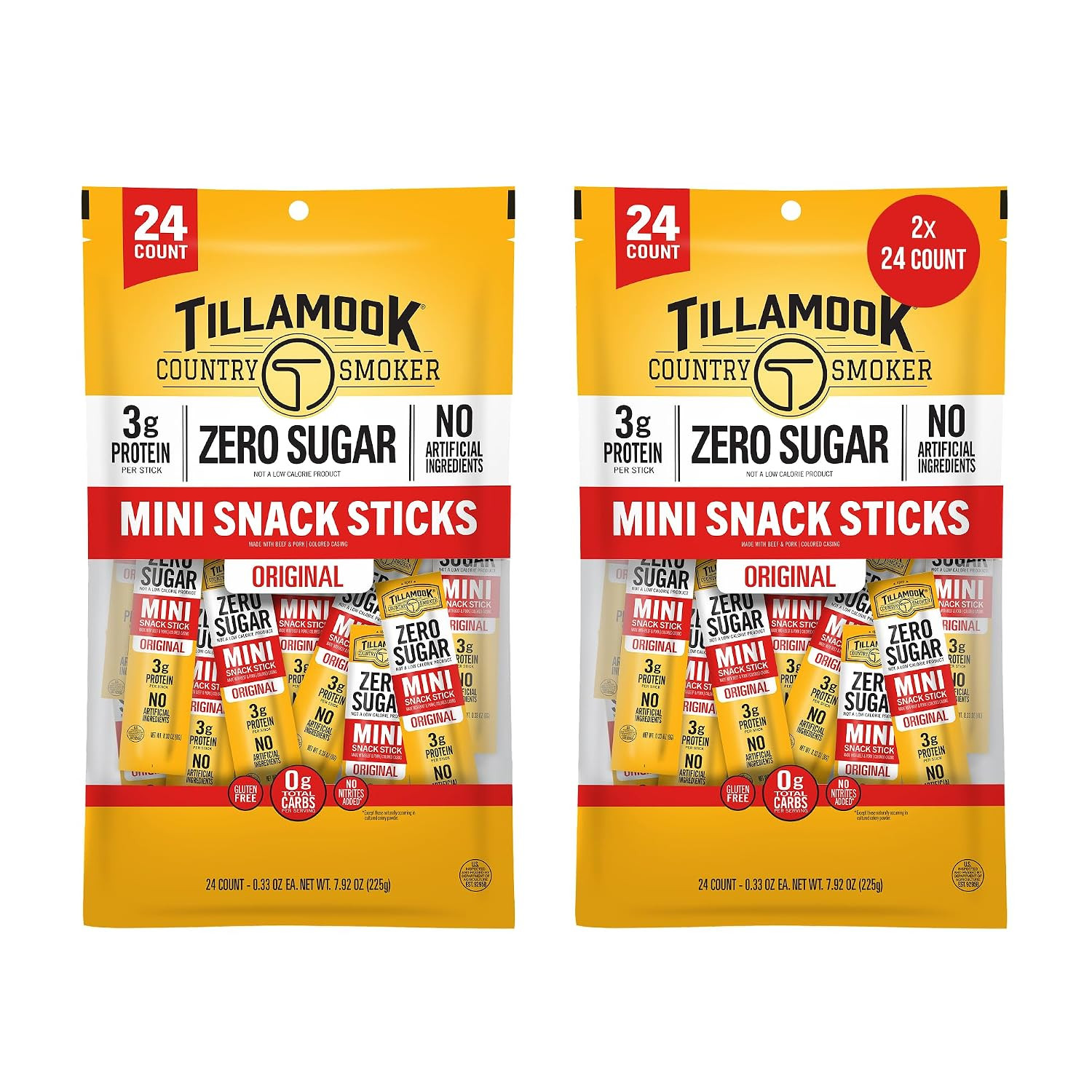 Zero Sugar Teriyaki Mini Smoked Sausages, 0.33 Ounce, 48 Count, Individually Wra