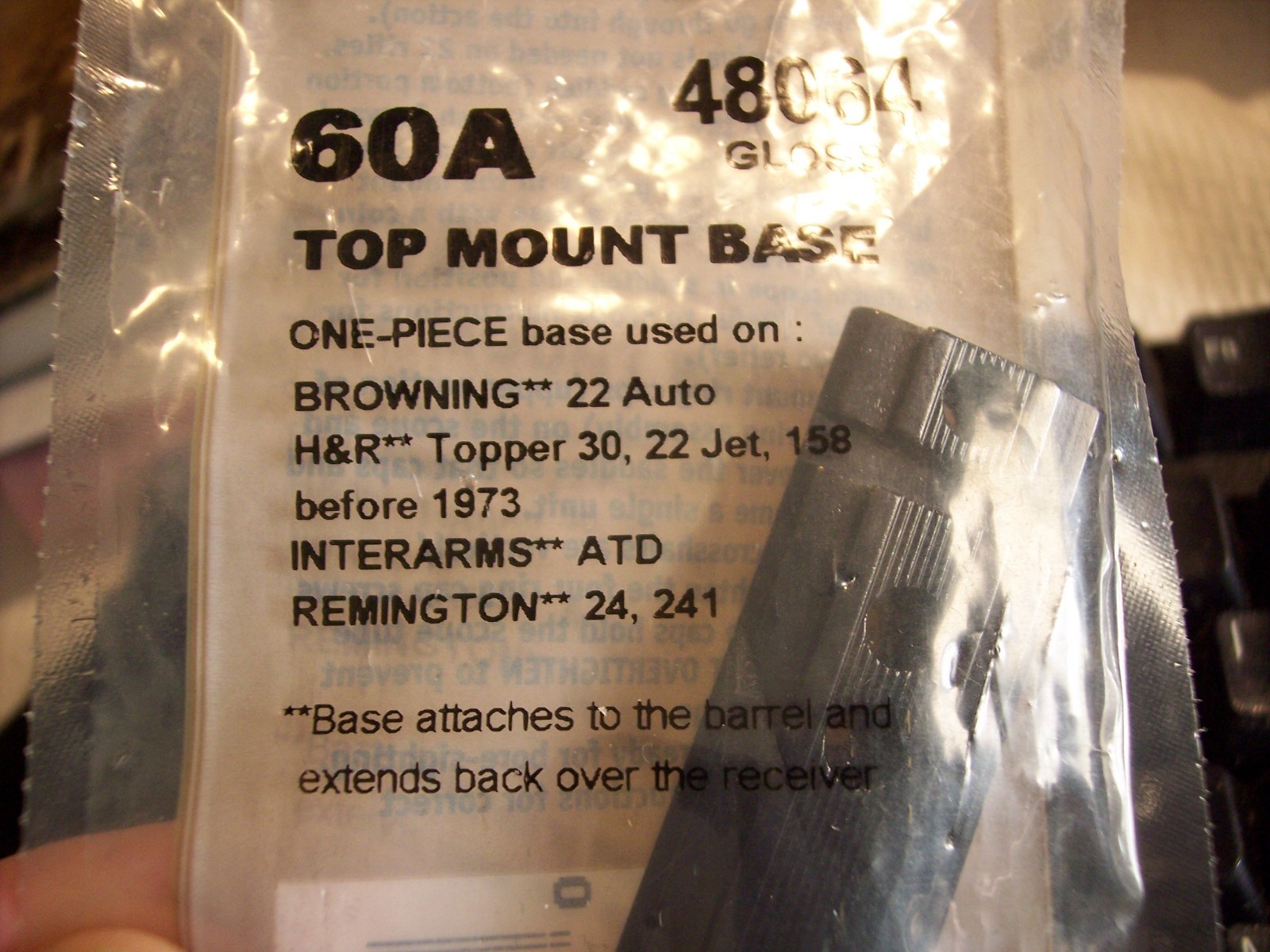 Browning 22 Take Down Scope Base *Weaver* 22 Browning NOS
