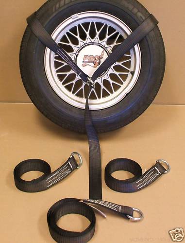 2" x 8 ft Lasso Tie Down Strap with D Ring for Towing Auto Haul Flatbed (4 PC)