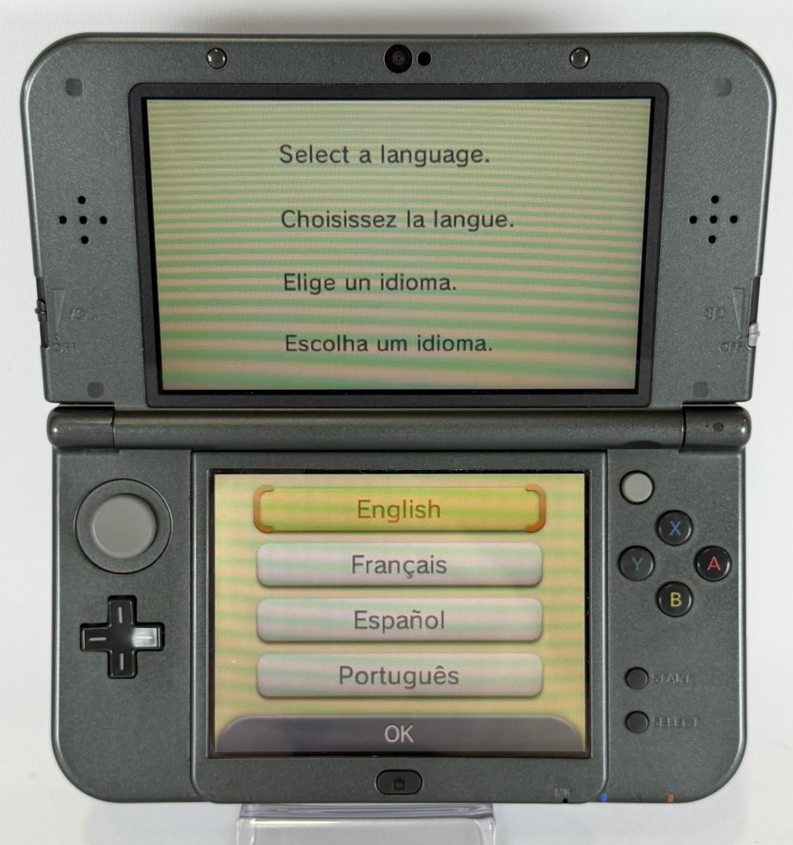 NINTENDO "NEW" 3DS XL BLACK HANDHELD CONSOLE RED-001 *TESTED & WORKING*