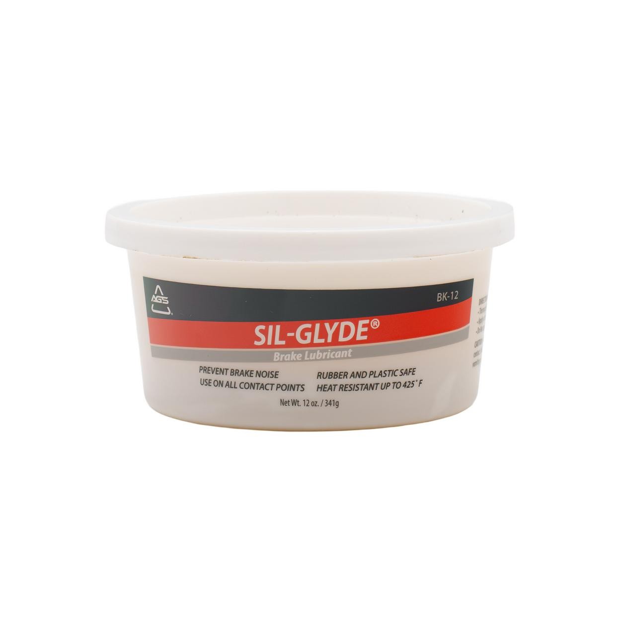 AGS Brake Lubricant - Sil-Glyde Silicone Brake Lubricant, Tub, 12 oz