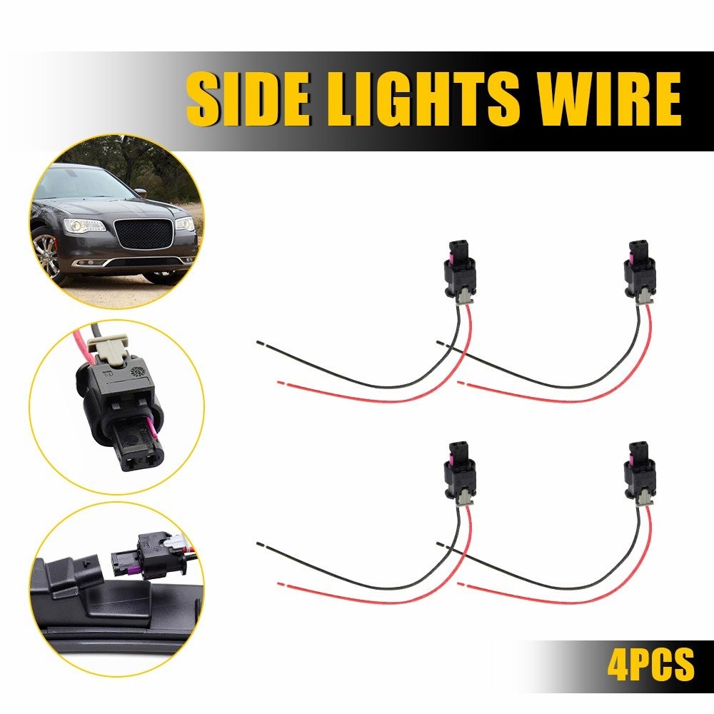 4Pcs Wire Side Marker Light Connector Repair Set For Dodge Charger 2015-2024 EOA