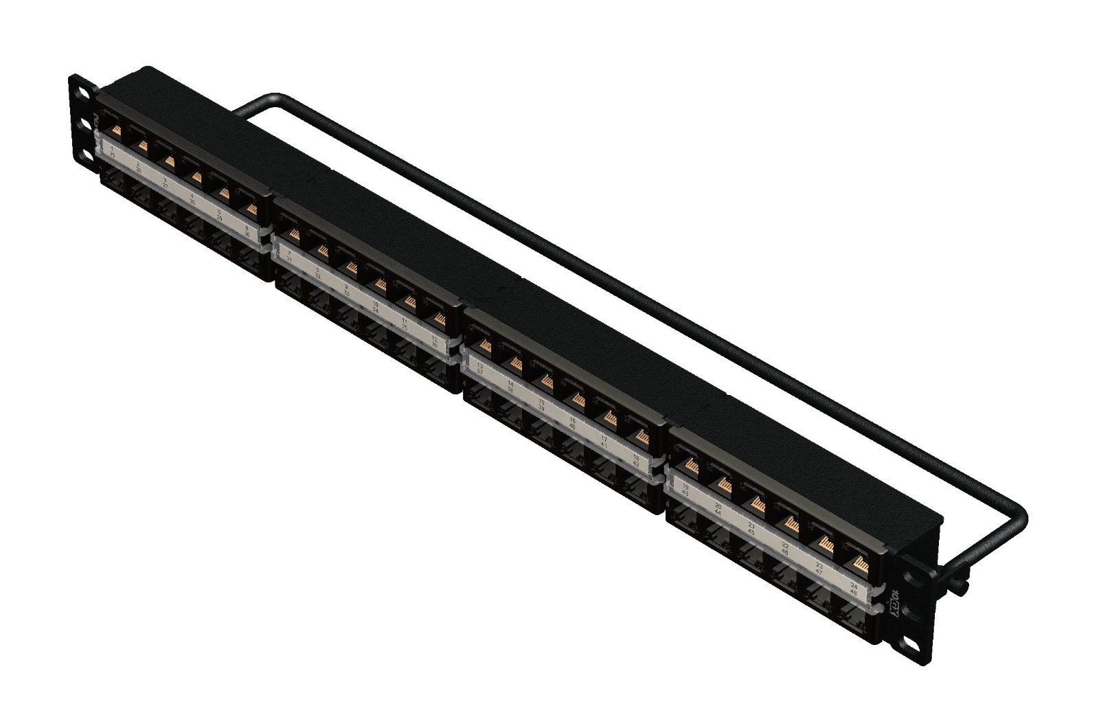 Belden RVAPPF1U48BK 10GX REVConnect Cat6a Patch Panel - 48 Port - 1U (Preloaded)