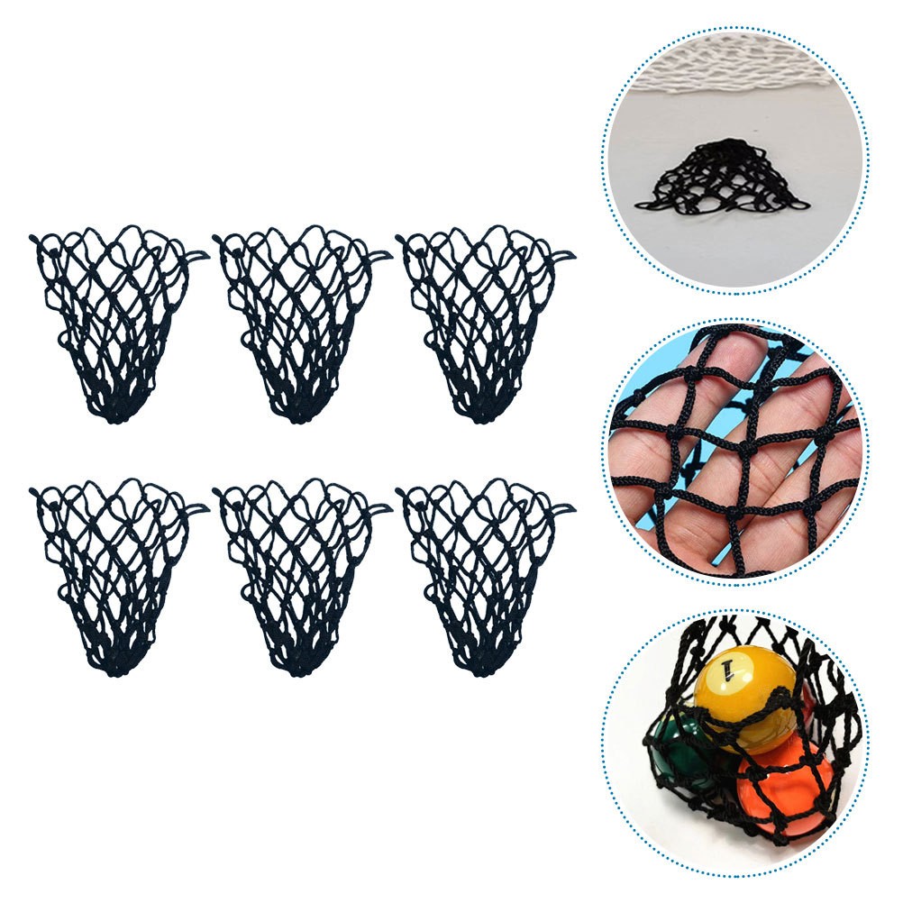6Pcs Professional Cotton Billiard Net Bags for Pool Table Pocket Replacement