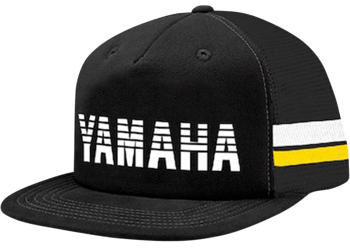 Licensed Yamaha Heritage Flat Bill Snapback Hat Black