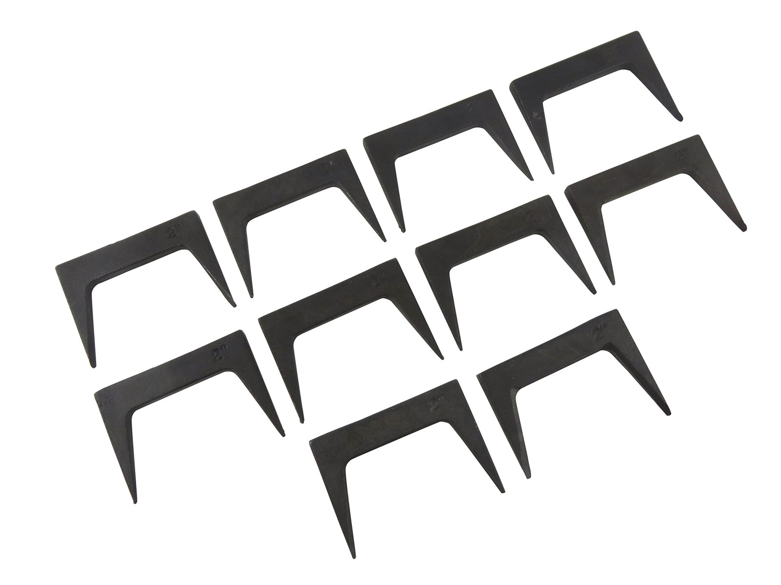 500031 Pack of 10 Each 1-1/2 Inch Pinch Dogs with Square Back and Tapered Legs