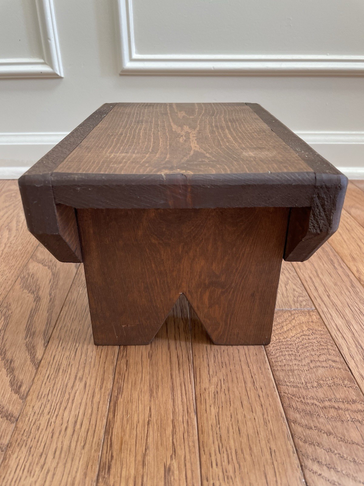 Rustic Step Stool Footstool Heart Cutout Cottagecore