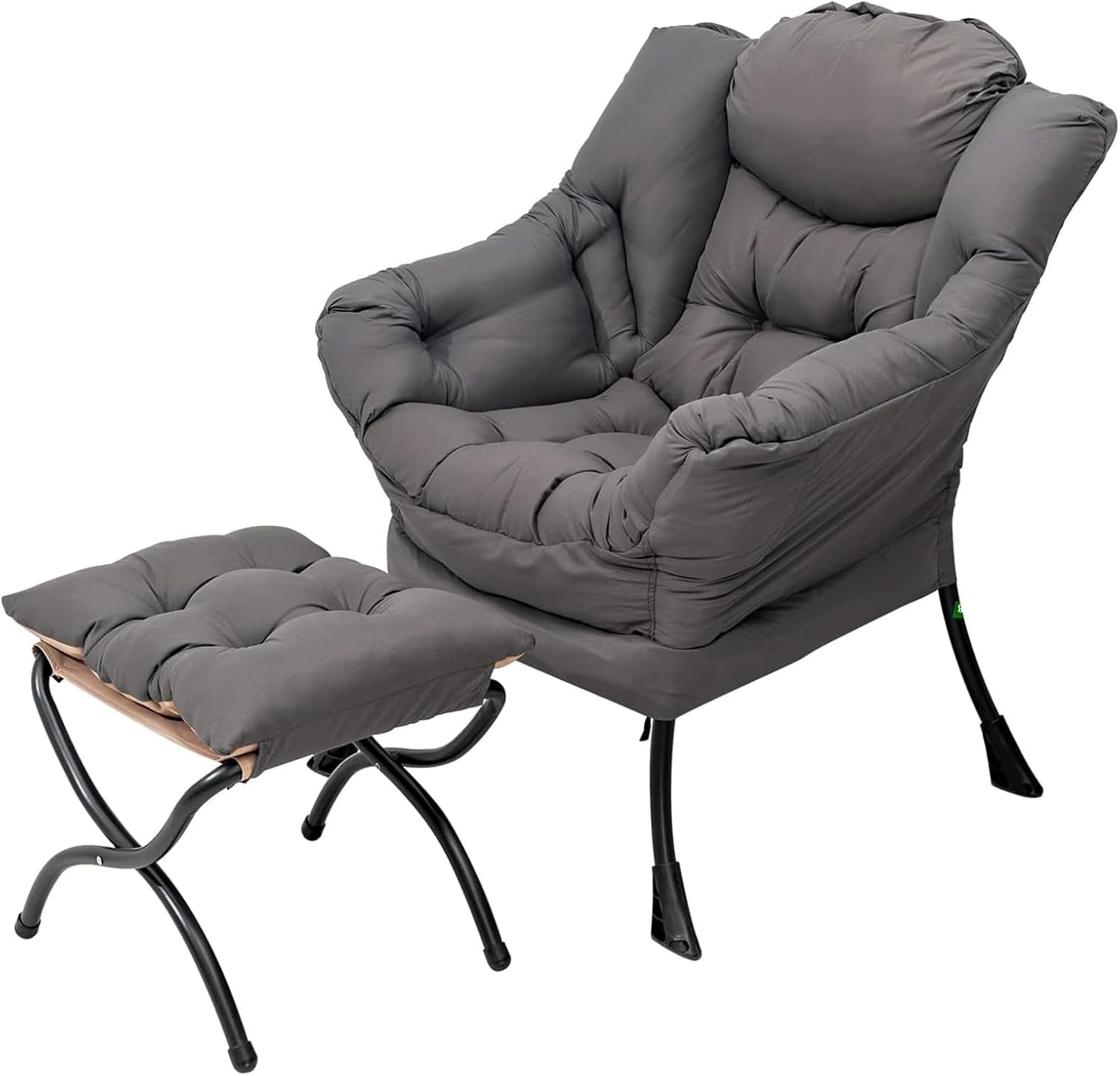 Lazy Chair W/ Ottoman Modern Lounge Accent Chair W/ Armrests & a Side Pocket