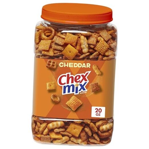 Chex Mix Cheddar Snack Mix, Salty Snacks 20 Ounce (Pack of 1) Cheddar Cheese