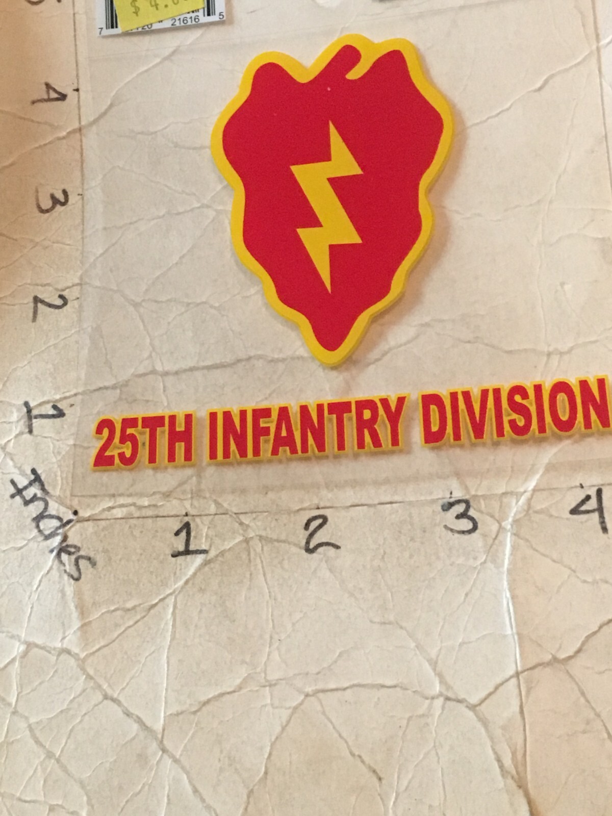 US Army 25th Infantry Division Window Decal (Applied outside)