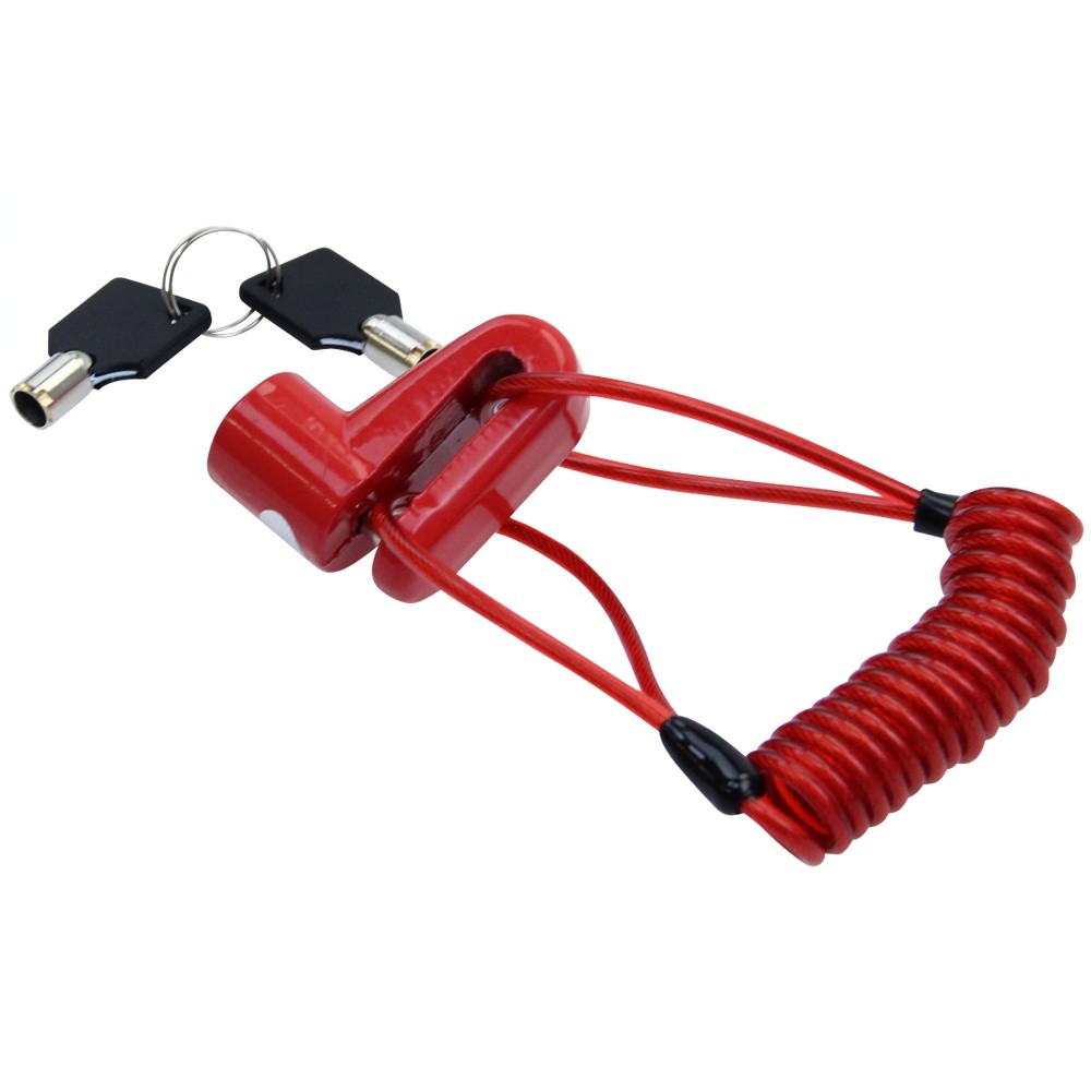 Brake Disc Lock + Reminder Cable Solid Steel "Disc Lock" for Suzuki