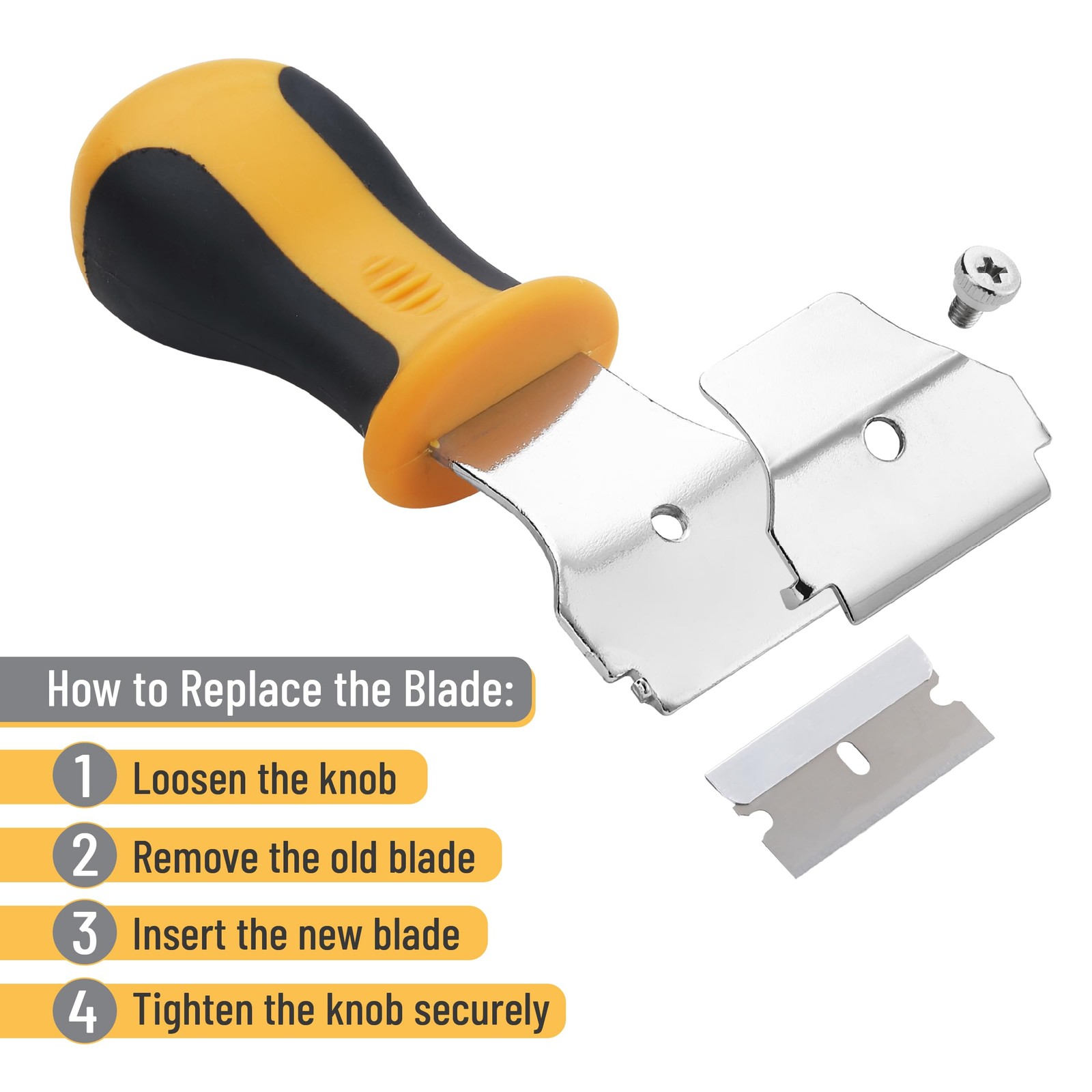 Bates Razor Blade Scraper Set, 2 Pack, Standard & Adjustable Handle