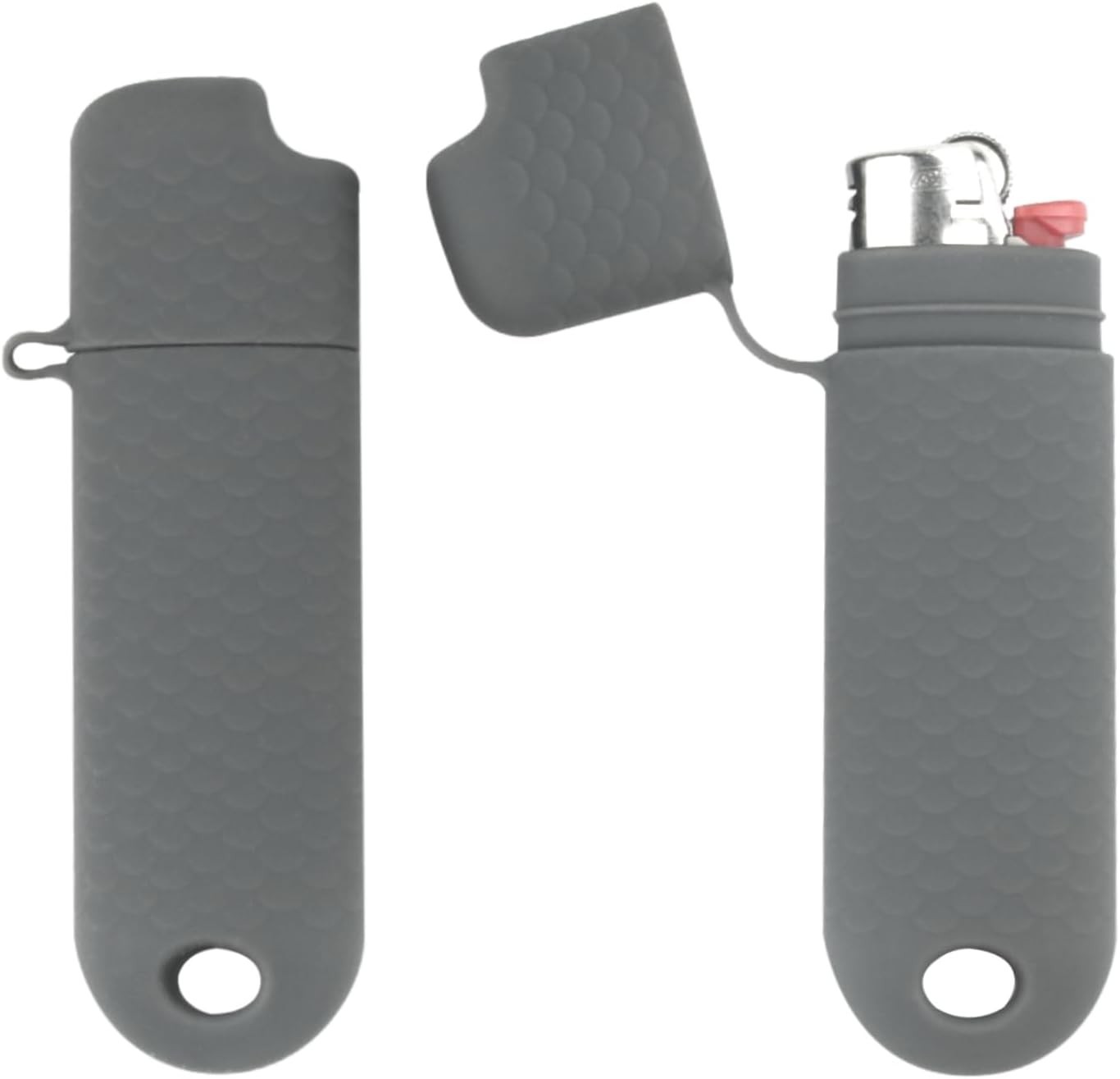 2 Pack Gray Waterproof Lighter Case for BIC New