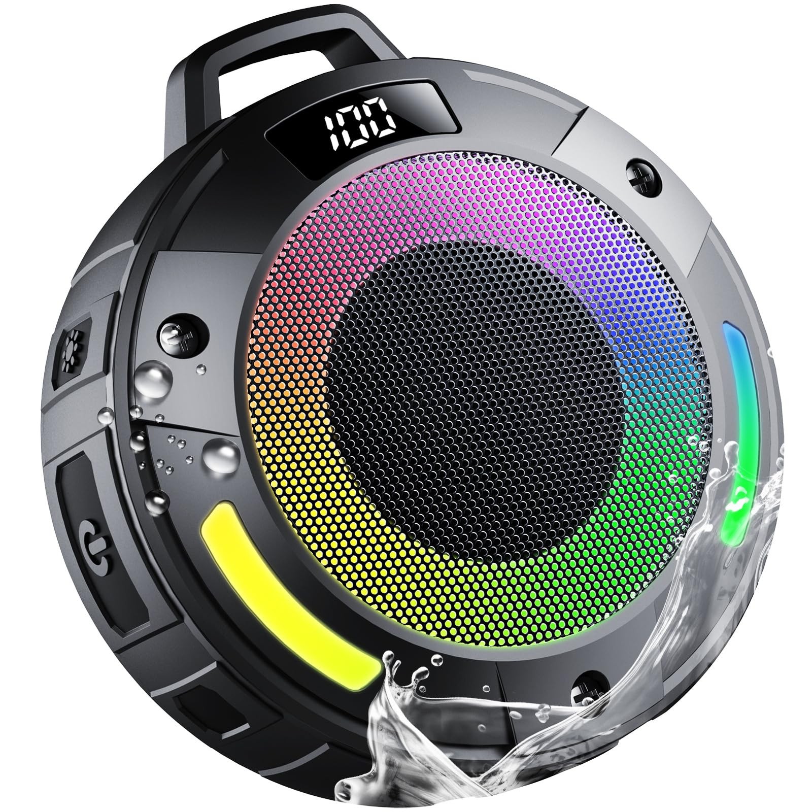 Bluetooth Speaker, 2025 Portable Wireless Shower Speaker, Digital Display Por...