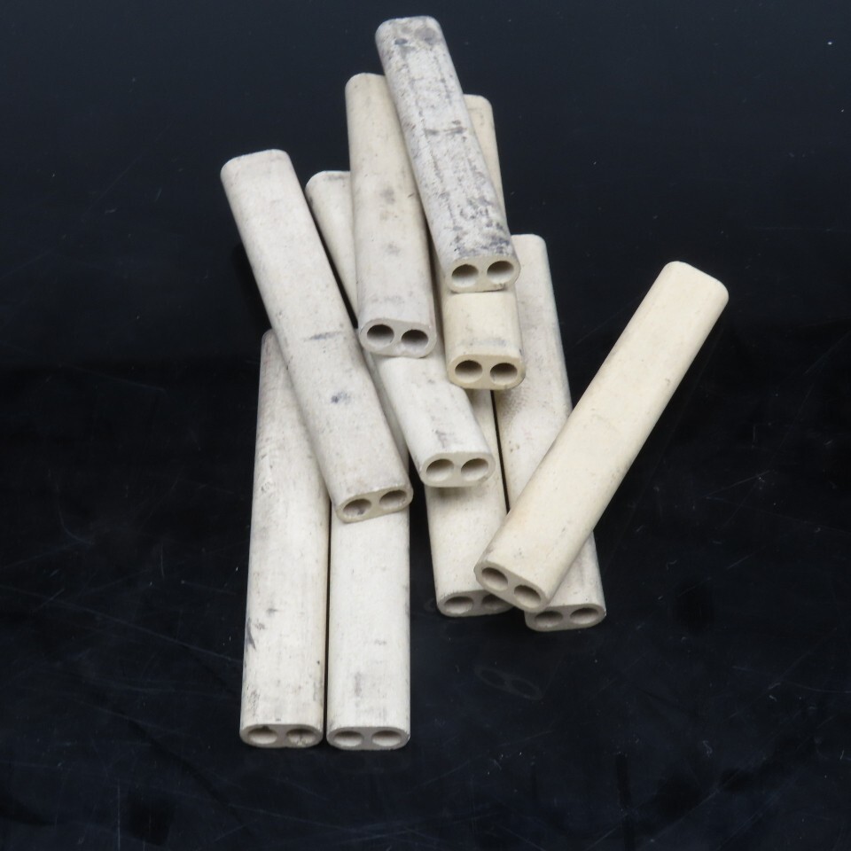3/16" Rod Twin Bore Thermocouple Ceramic Sheath 3" OAL Lot Of 10