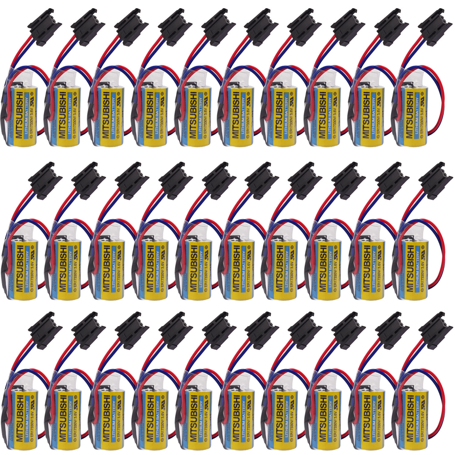 30X MR-BAT ER17330V/3.6V Mitsubishi A6BAT PLC Battery for FANUC CNC System Power