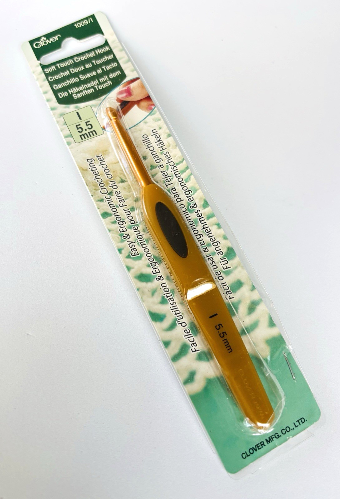 Clover Amour Soft Touch Crochet Hook I/5.5 MM Made in Japan (B1)