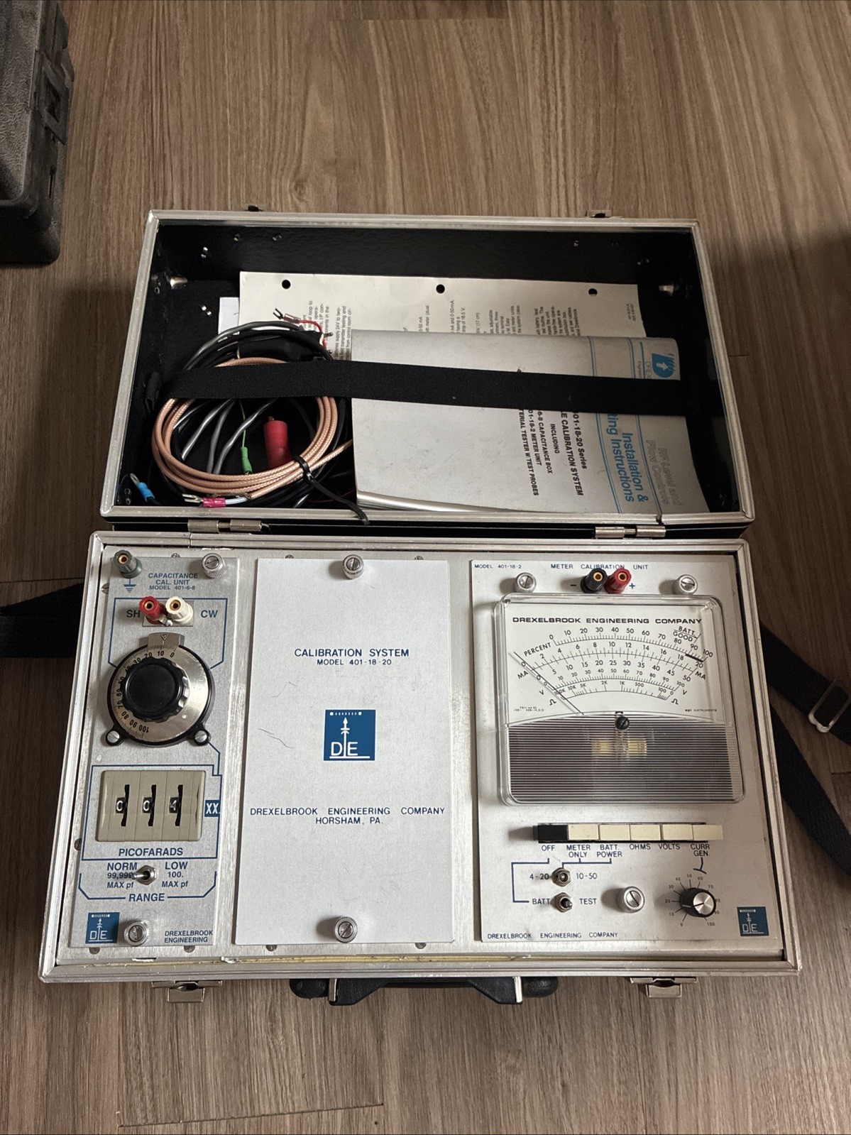 DREXELBROOK ENGINEERING COMPANY 401-18-20 PORTABLE CALIBRATION SYSTEM