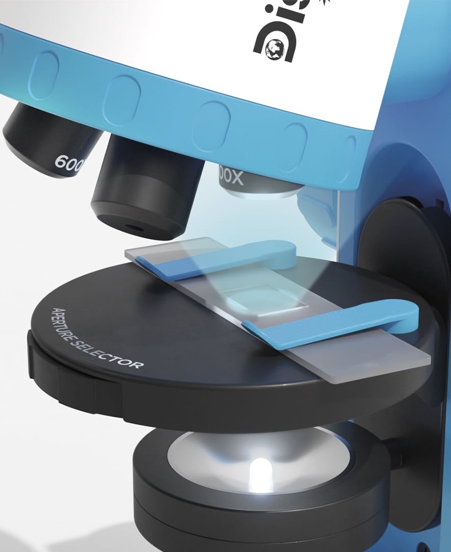 Discovery #MINDBLOWN 1200X, 600X, 300X Microscope, 41-Piece Experiment Lab Set