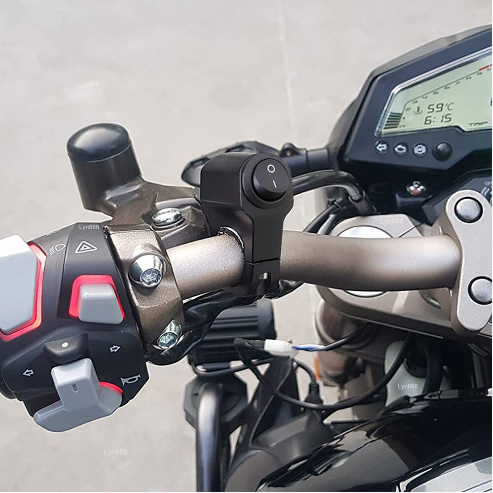 Motorcycle Handlebar 7/8" On Off Switch ATV Headlight Fog Spot Light Waterproof