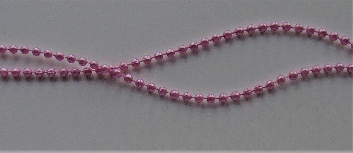 CRAFT-SEWING-EMBELLISHMENTS 4mtrs x 4mm Rose Pink Pearl Trim