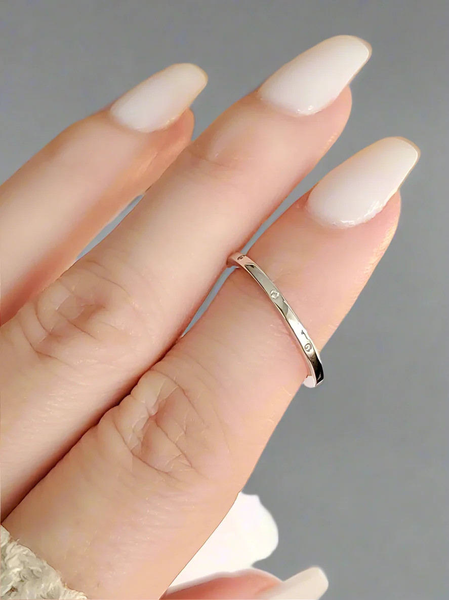 Sterling Silver 925 Elegant Thin Band Ring