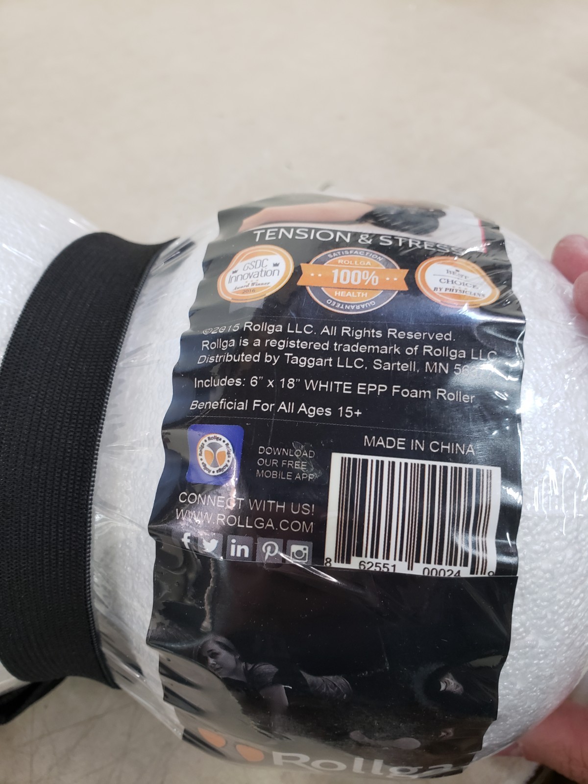 Rollga Lite Soft Density White Foam Roller