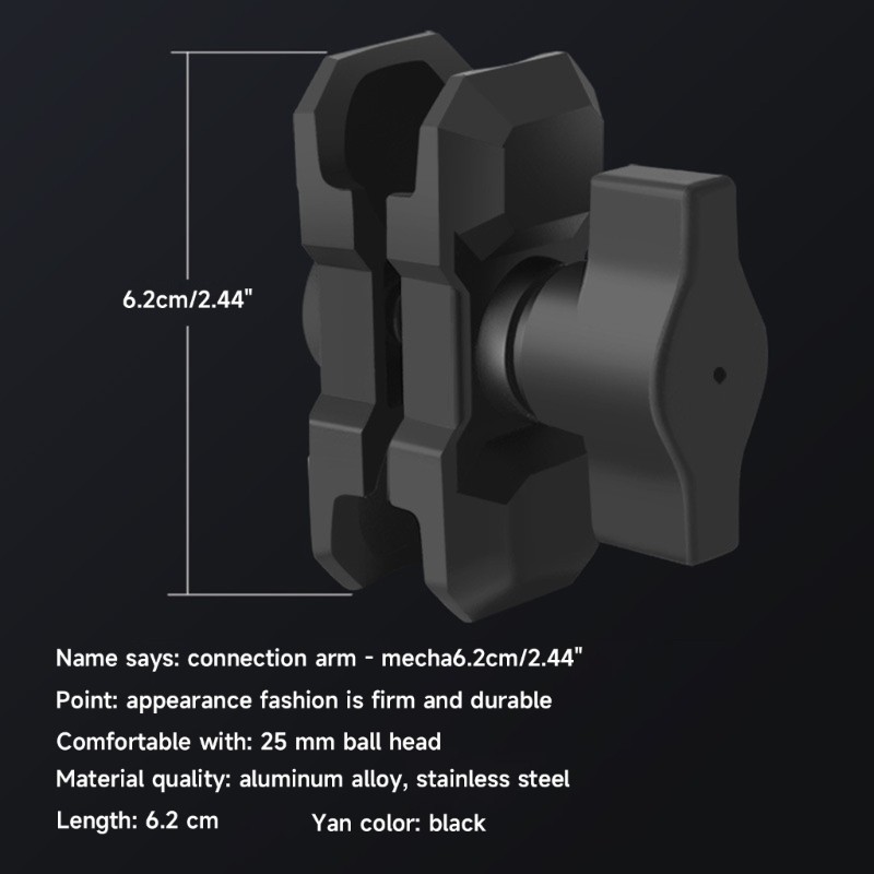 Aluminum 6cm with Double Sockets Arm Motorcycle Phone Holders